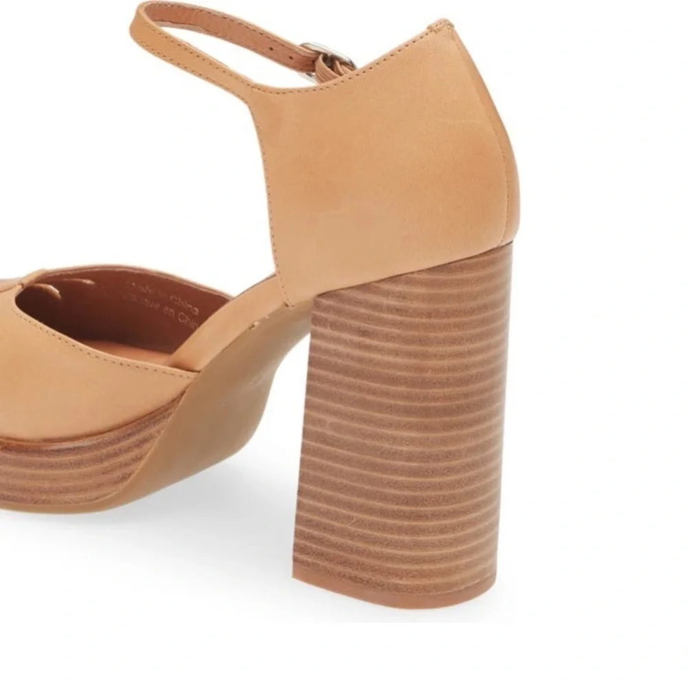 Jeffrey Campbell Red Leather Platform Mary Jane Heels